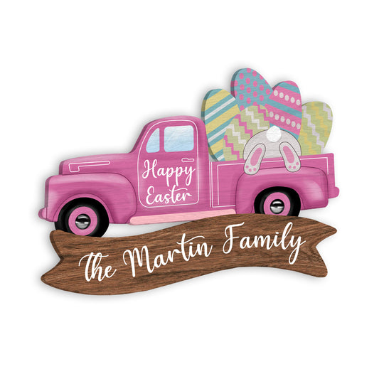 Custom Name Happy Easter Egg Decoration Wooden Sign Personalizedwitch