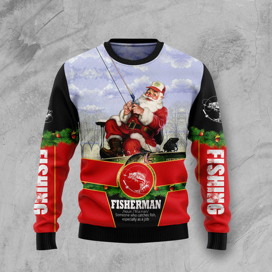 Santa Fisherman T2010 Ugly Christmas Sweater