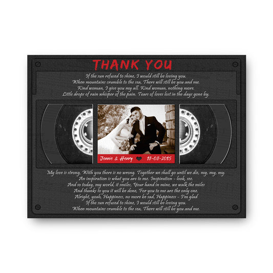 Thank You - Music Lyrics Song Prints Wall Art Canvas