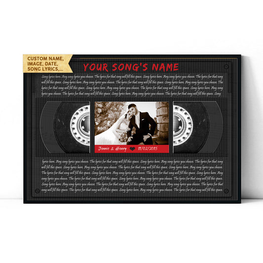 Personalized Song Lyrics Customized Photo Music Cassettes Poster