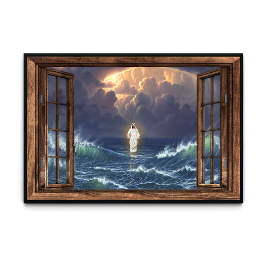 Jesus Walking On Water Poster