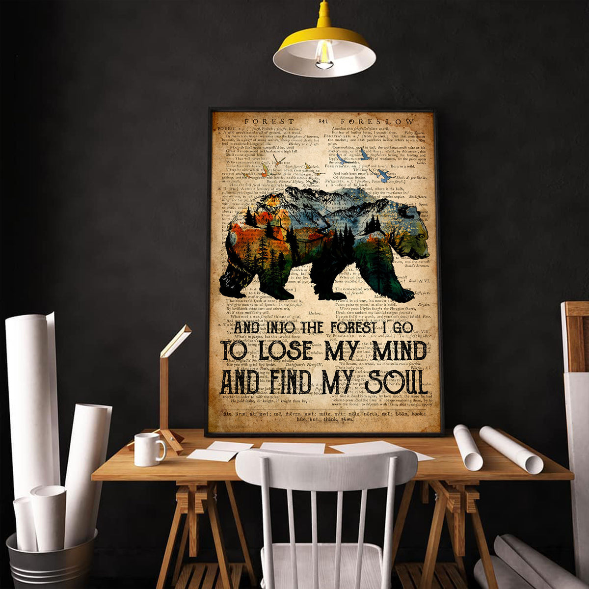Hiking And Into The Forest I Go To Lose My Mind And Find My Soul Poster