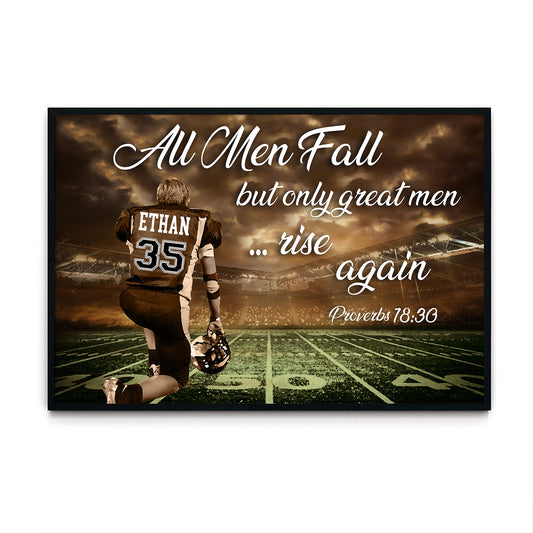 All Men Fall But Only Great Men Rise Again Personalizedwitch Poster