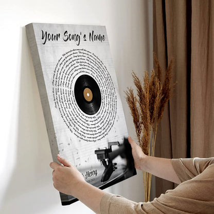 Personalized Song Lyrics Record Anniversary Vertical Poster