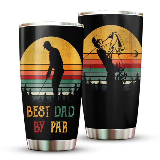 Best Dad By Far Vintage Circle Line 20Oz Tumbler