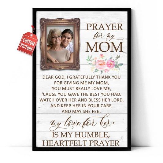 Prayer For My Mom Custom Image Poster