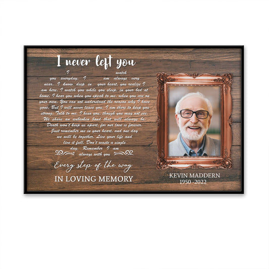 I Never Left You Custom Image Date Of Life Loss Of Dad Husband Poster