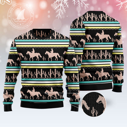 Cowboy Cactus T710 Ugly Christmas Sweater
