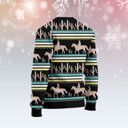 Cowboy Cactus T710 Ugly Christmas Sweater