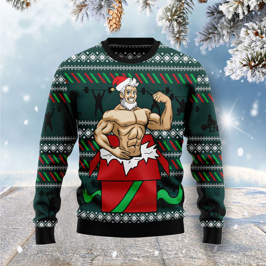 Santa Gymnastic G51110 Ugly Christmas Sweater