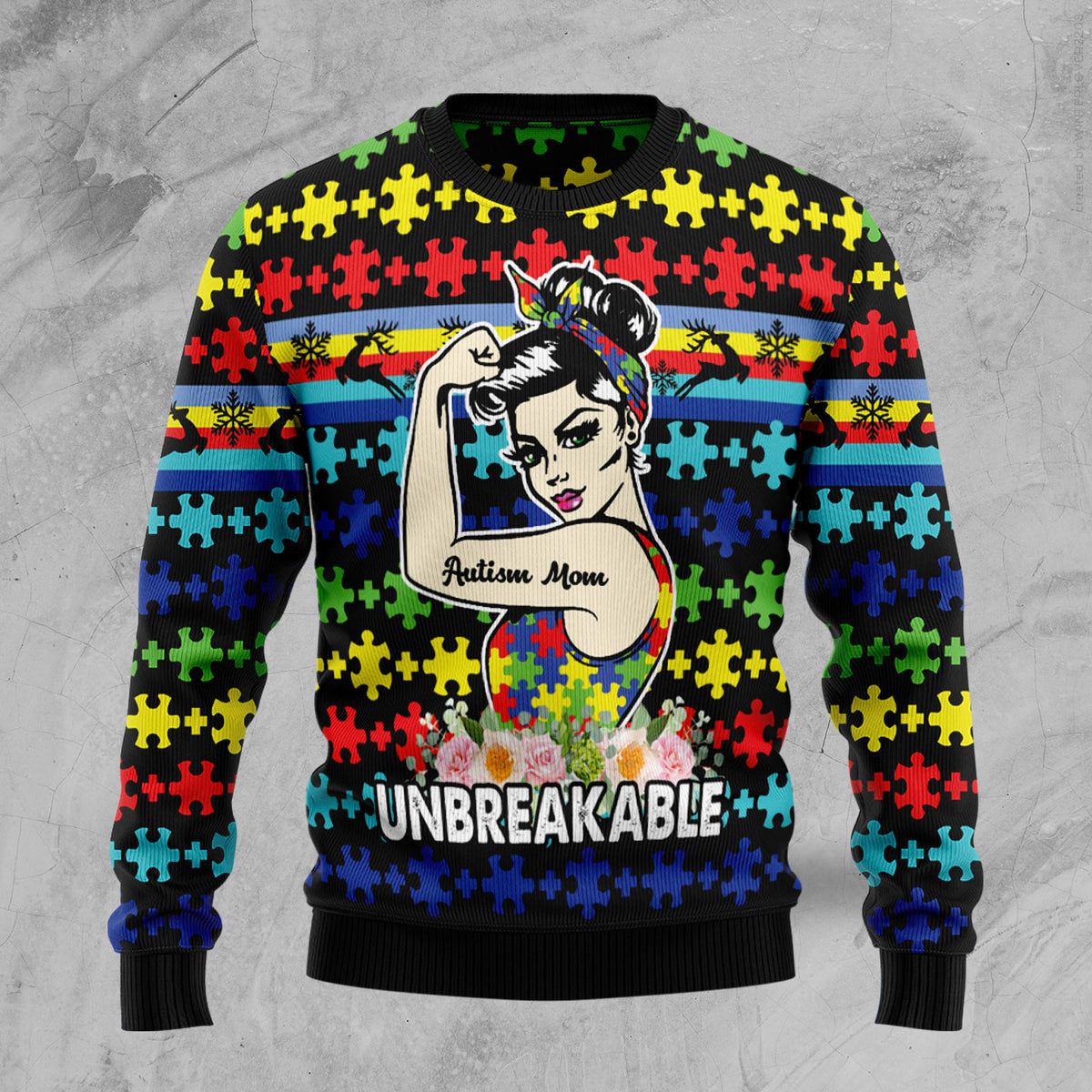 Autism Mom TG51125 Ugly Christmas Sweater