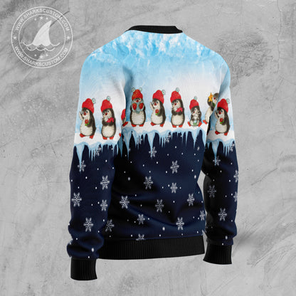 Penguin Hang Out TG5123 unisex womens & mens, couples matching, friends, penguin lover, funny family ugly christmas holiday sweater gifts (plus size available)