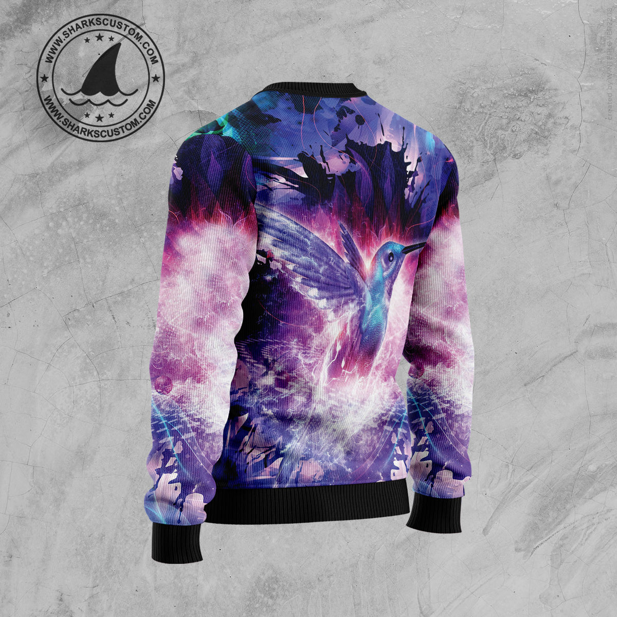 Purple Hummingbird G5115 Ugly Christmas Sweater