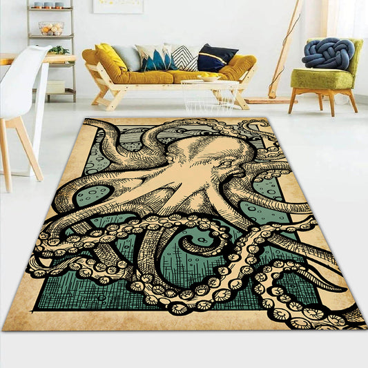 Vintage Octopus - Rectangle Rug
