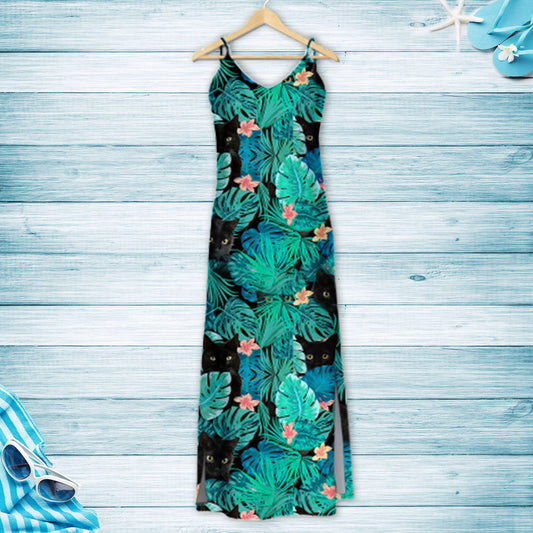 Hawaiian Black Cat Tropical T1307 - Hawaii Dress