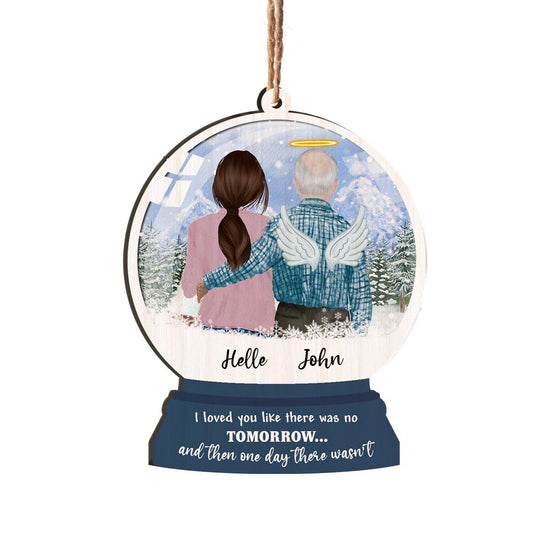 Loved You Like There Was No Tomorrow Daughter And Parents Personalizedwitch Personalized Printed Wood Memorial Christmas Ornament