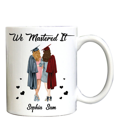 Custom Personalized Coffee mug unique graduation gifts for her, best college, high school grad presents for girls, besties, friends - Bestie Mastered It TY0904217 - PersonalizedWitch