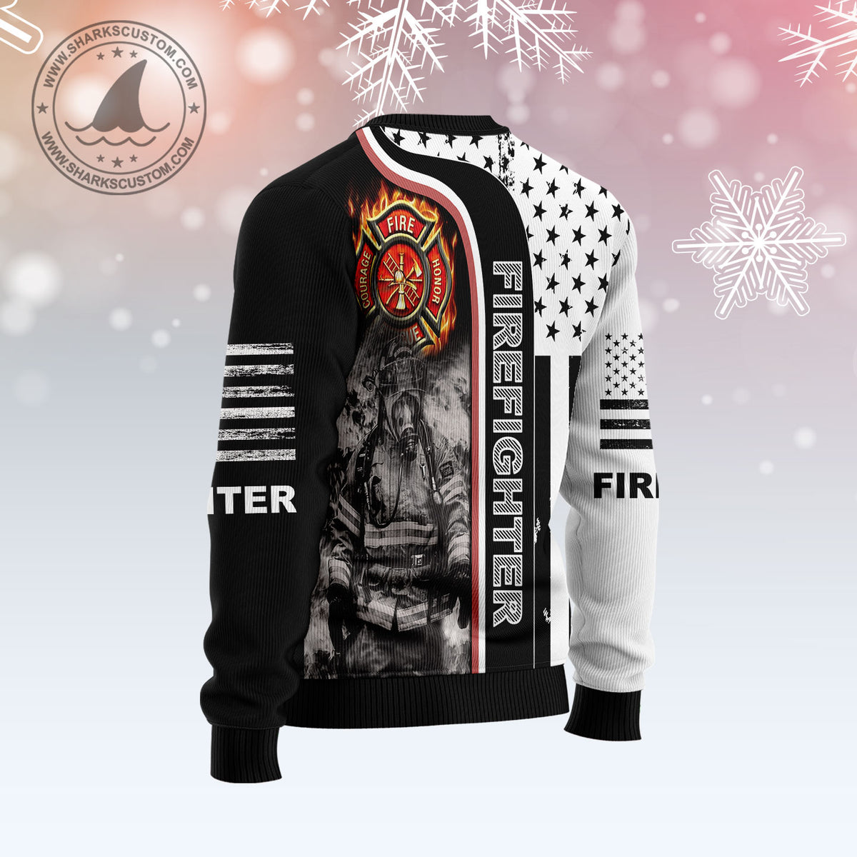 Firefighter Awesome T2010 Ugly Christmas Sweater