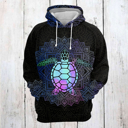 Turtle Mandala Hologram TY1211 - All Over Print Unisex Hoodie